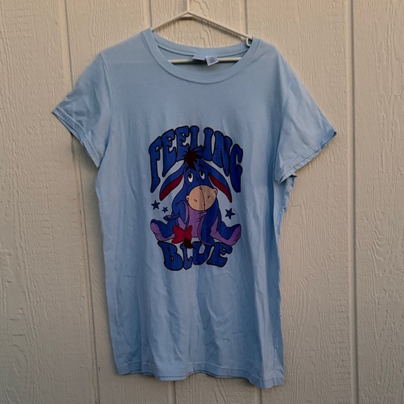 Disney Eeyore Feeling Blue Animated Graphic TShirt Nightgown Womens Size 2X Blue - Picture 2 of 7